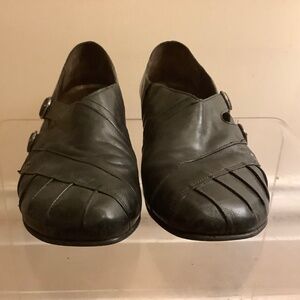 Women’s Fidji Leather Shoes Size 38 Dark Gray